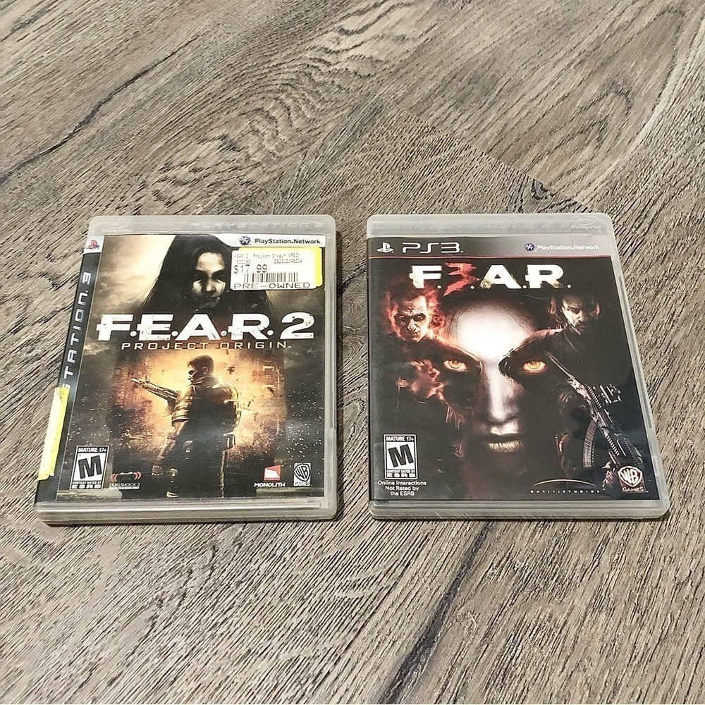 Playstation 3 (PS3) Fear 2 Project Origin & 3 Video Game Lot - Complete Tested